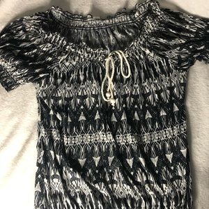 Women's size XL 15-17 Tie-Dye Loose-Fitting Shirt with Elastic Band at Bottom
